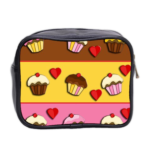 Love cupcakes Mini Toiletries Bag 2 Back