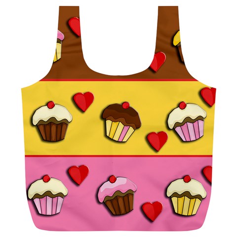 Love cupcakes Full Print Recycle Bags (L)  from ArtsNow.com Front