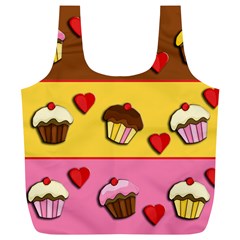 Love cupcakes Full Print Recycle Bags (L)  from ArtsNow.com Front