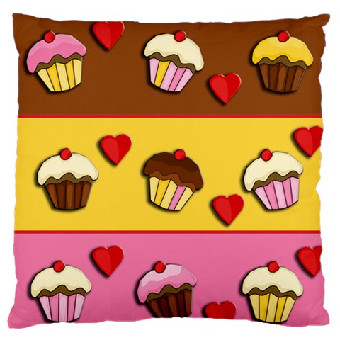 Love cupcakes Standard Flano Cushion Case (One Side) from ArtsNow.com Front