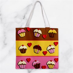 Love cupcakes Zipper Grocery Tote Bag from ArtsNow.com Front