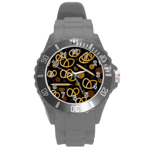 Bakery 2 Round Plastic Sport Watch (L) from ArtsNow.com Front