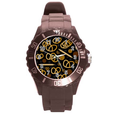 Bakery 2 Round Plastic Sport Watch (L) from ArtsNow.com Front