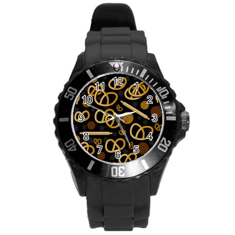 Bakery 2 Round Plastic Sport Watch (L) from ArtsNow.com Front