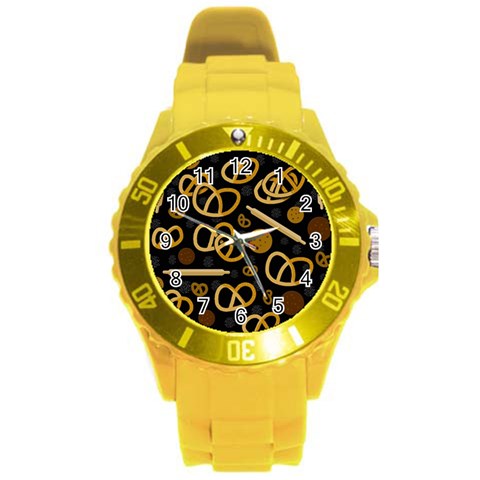 Bakery 2 Round Plastic Sport Watch (L) from ArtsNow.com Front