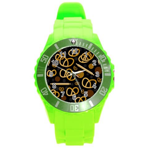 Bakery 2 Round Plastic Sport Watch (L) from ArtsNow.com Front