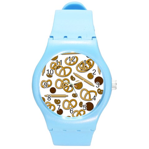 Bakery 3 Round Plastic Sport Watch (M) from ArtsNow.com Front