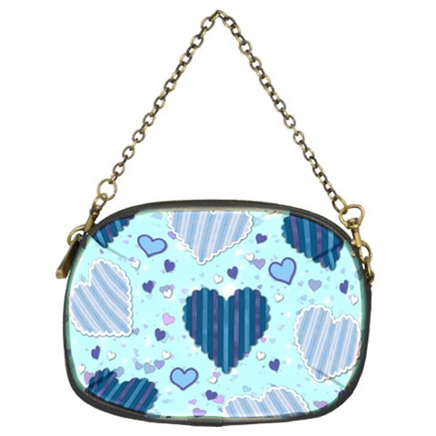 Light and Dark Blue Hearts Chain Purses (Two Sides)  from ArtsNow.com Back