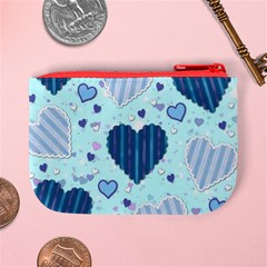 Light and Dark Blue Hearts Mini Coin Purses from ArtsNow.com Back