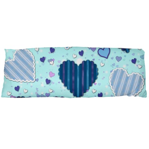 Light and Dark Blue Hearts Body Pillow Case (Dakimakura) from ArtsNow.com Body Pillow Case