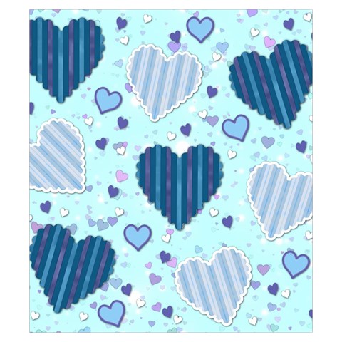 Light and Dark Blue Hearts Drawstring Pouches (Small)  from ArtsNow.com Back