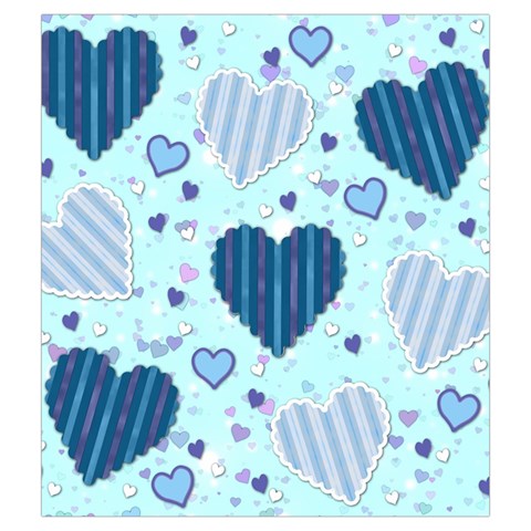 Light and Dark Blue Hearts Drawstring Pouches (Medium)  from ArtsNow.com Back