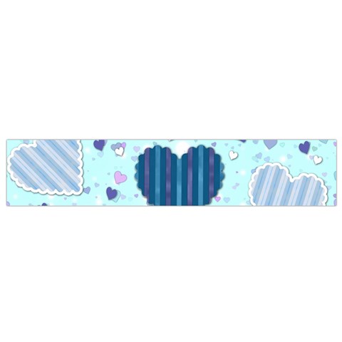 Light and Dark Blue Hearts Flano Scarf (Small) from ArtsNow.com Back