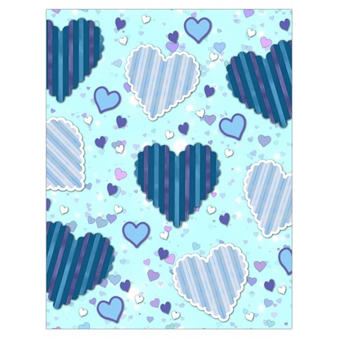 Light and Dark Blue Hearts Drawstring Bag (Large) from ArtsNow.com Back