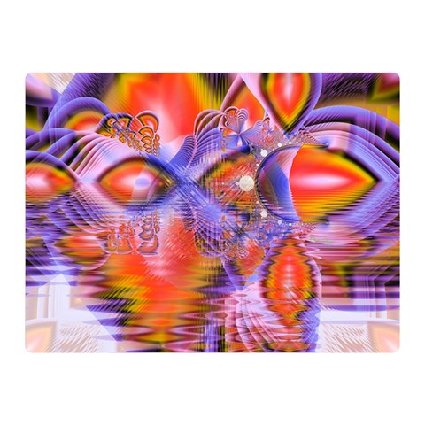 Crystal Star Dance, Abstract Purple Orange Double Sided Flano Blanket (Mini)  from ArtsNow.com 35 x27  Blanket Back