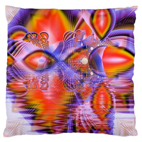 Crystal Star Dance, Abstract Purple Orange Standard Flano Cushion Case (Two Sides) from ArtsNow.com Back