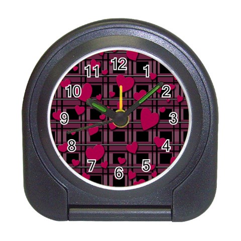 Harts pattern Travel Alarm Clocks from ArtsNow.com Front