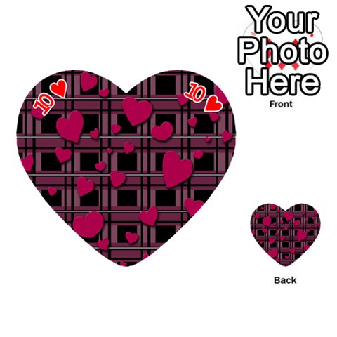 Harts pattern Playing Cards 54 (Heart)  from ArtsNow.com Front - Heart10