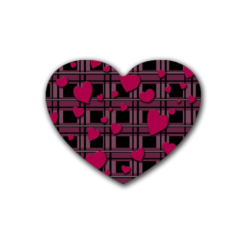 Harts pattern Rubber Coaster (Heart)  from ArtsNow.com Front