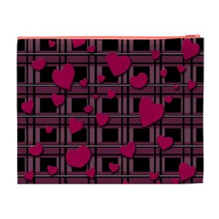 Harts pattern Cosmetic Bag (XL) from ArtsNow.com Back