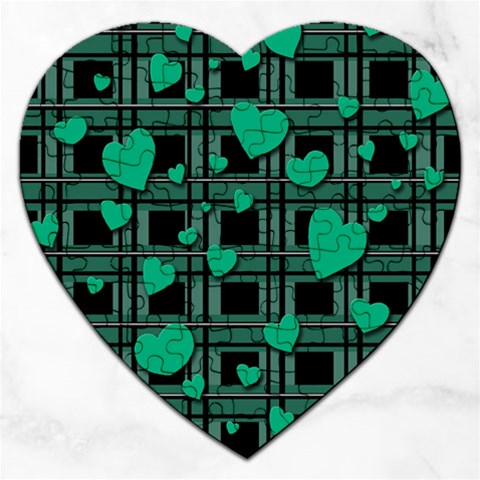 Green love Jigsaw Puzzle (Heart) from ArtsNow.com Front