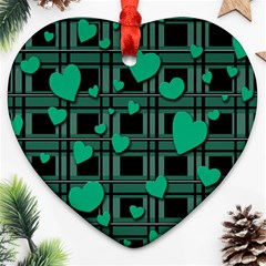 Green love Heart Ornament (2 Sides) from ArtsNow.com Back