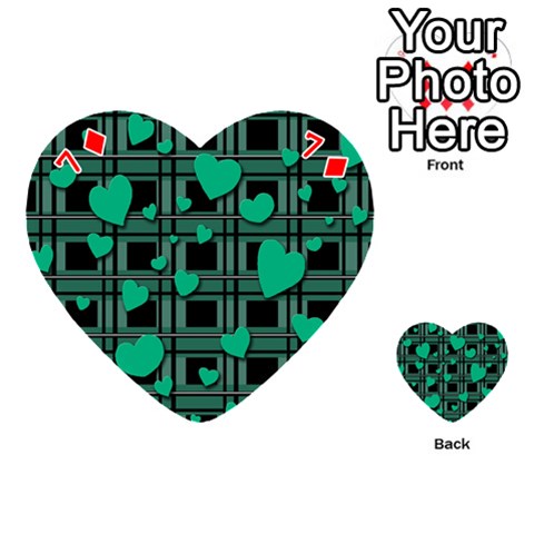 Green love Playing Cards 54 (Heart)  from ArtsNow.com Front - Diamond7