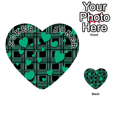 Green love Playing Cards 54 (Heart)  from ArtsNow.com Front - Joker1