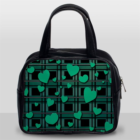 Green love Classic Handbags (2 Sides) from ArtsNow.com Front