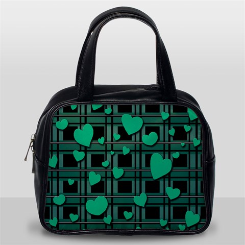 Green love Classic Handbags (2 Sides) from ArtsNow.com Back