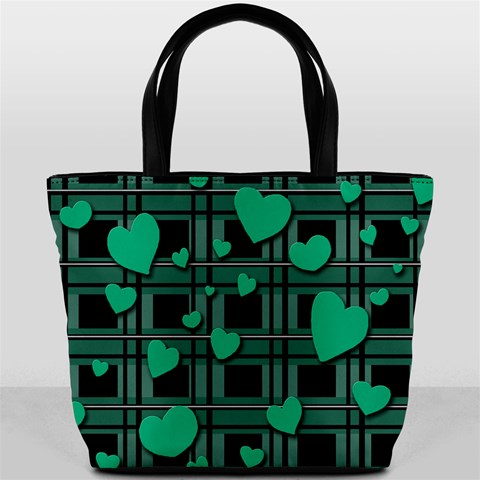 Green love Bucket Bags from ArtsNow.com Back