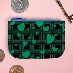 Green love Mini Coin Purses from ArtsNow.com Front