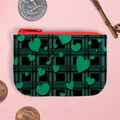 Green love Mini Coin Purses from ArtsNow.com Front