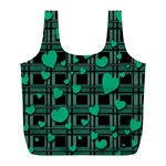 Green love Full Print Recycle Bags (L) 