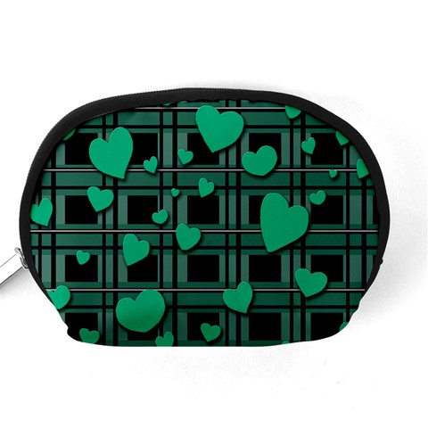 Green love Accessory Pouches (Medium)  from ArtsNow.com Back