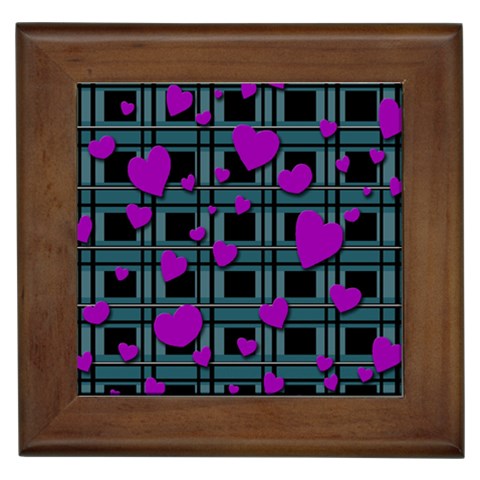 Purple love Framed Tiles from ArtsNow.com Front