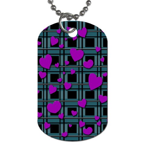 Purple love Dog Tag (One Side) from ArtsNow.com Front