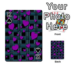 King Purple love Playing Cards 54 Designs  from ArtsNow.com Front - SpadeK