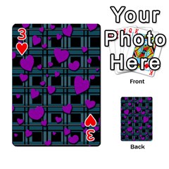 Purple love Playing Cards 54 Designs  from ArtsNow.com Front - Heart3