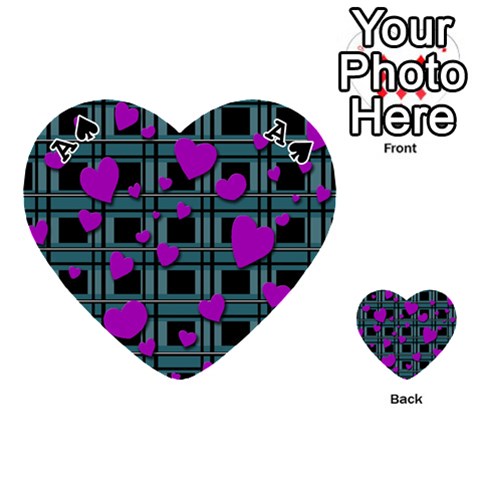 Ace Purple love Playing Cards 54 (Heart)  from ArtsNow.com Front - SpadeA