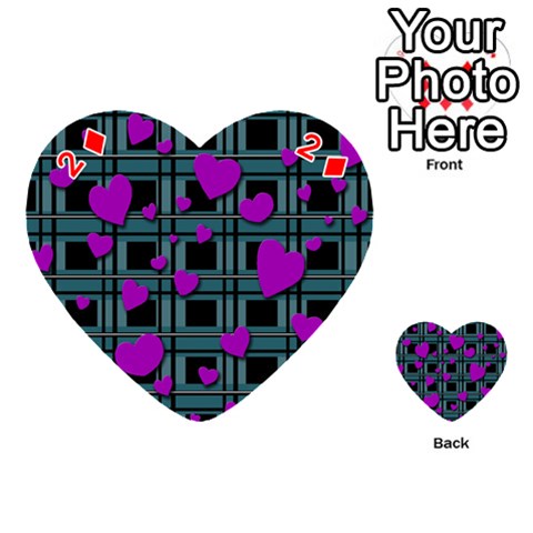 Purple love Playing Cards 54 (Heart)  from ArtsNow.com Front - Diamond2