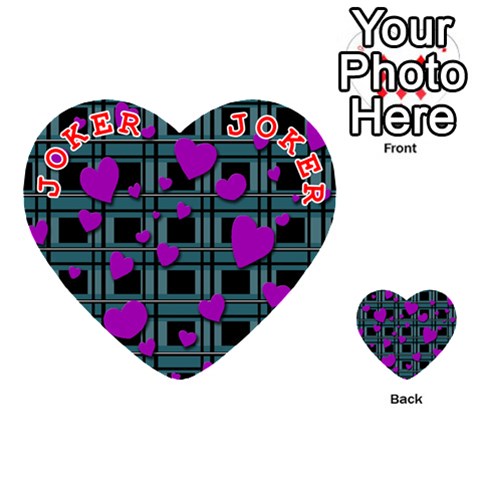 Purple love Playing Cards 54 (Heart)  from ArtsNow.com Front - Joker2