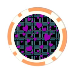 Purple love Poker Chip Card Guards from ArtsNow.com Back