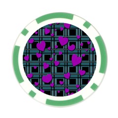 Purple love Poker Chip Card Guards (10 pack)  from ArtsNow.com Front