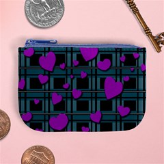 Purple love Mini Coin Purses from ArtsNow.com Front