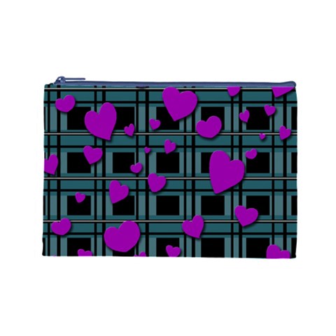 Purple love Cosmetic Bag (Large)  from ArtsNow.com Front