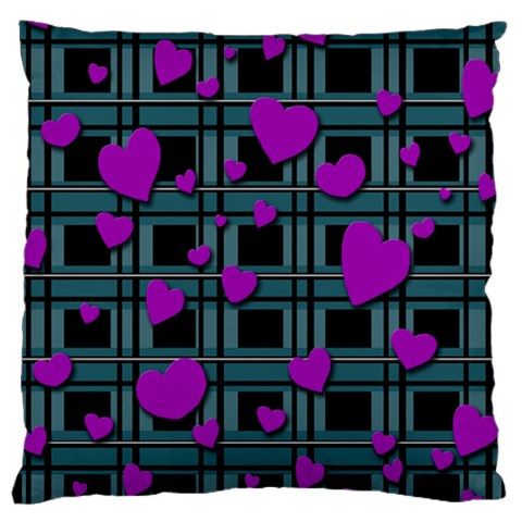 Purple love Large Cushion Case (One Side) from ArtsNow.com Front