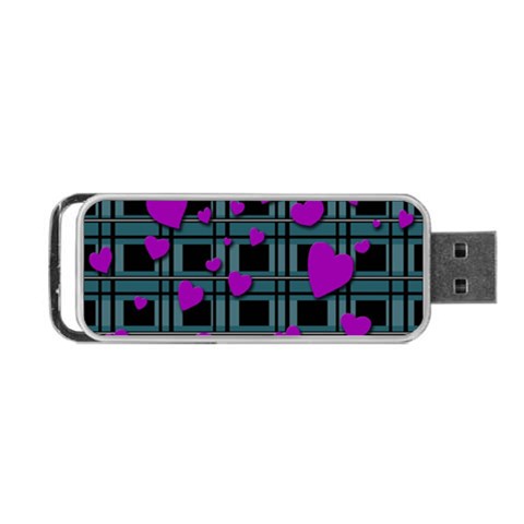 Purple love Portable USB Flash (Two Sides) from ArtsNow.com Back