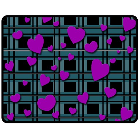 Purple love Double Sided Fleece Blanket (Medium)  from ArtsNow.com 58.8 x47.4  Blanket Back