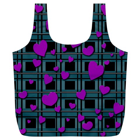 Purple love Full Print Recycle Bags (L)  from ArtsNow.com Back